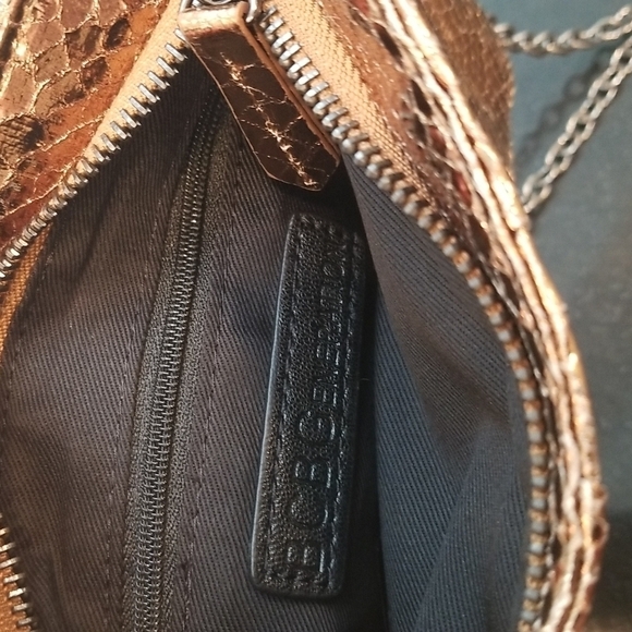 BCBGENERATION Clutch with Shoulder Chain ~ Shiny Bronze NWT - Picture 8 of 10